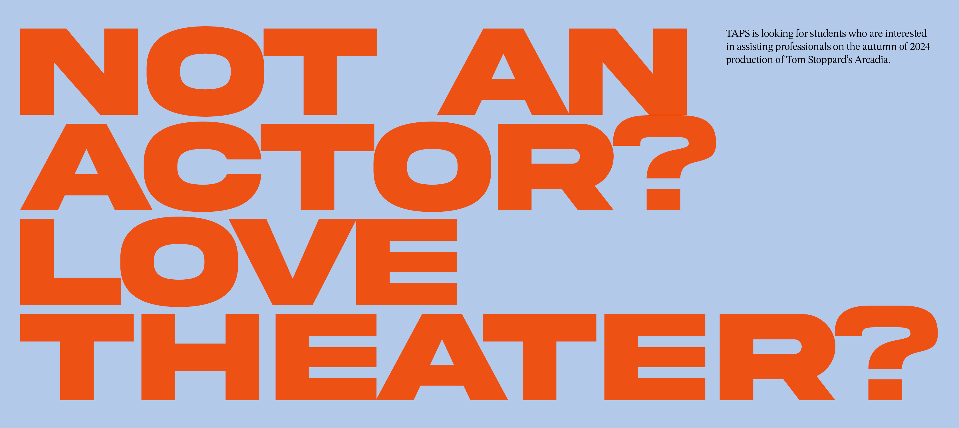 Not an actor banner