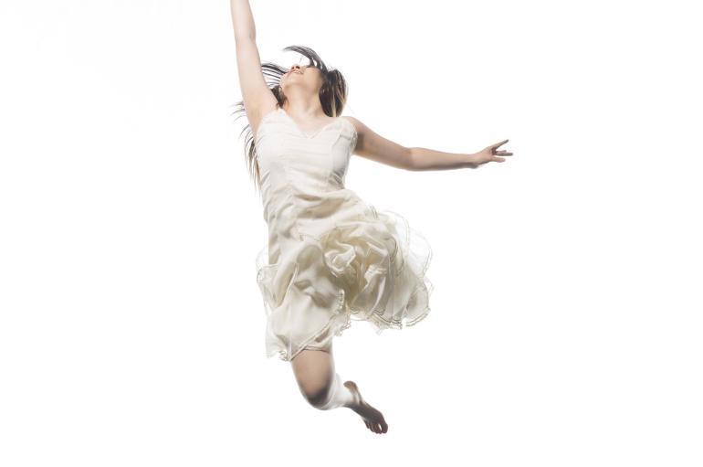 dancers against white back drop