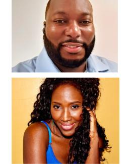 Shakeena President-Beckford (Teacher) and Deshon Newman (Drummer)